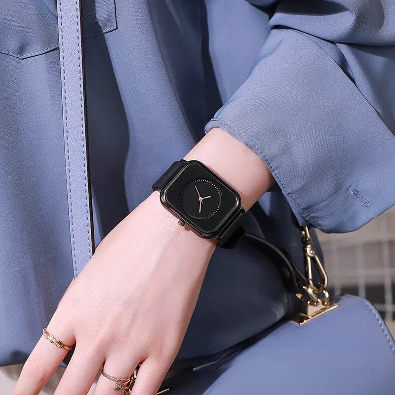 Watch for Women Female Niche High-end and Fashionable Minimalist Silicone Strap for Women's Watch Student Style Fashion Watch