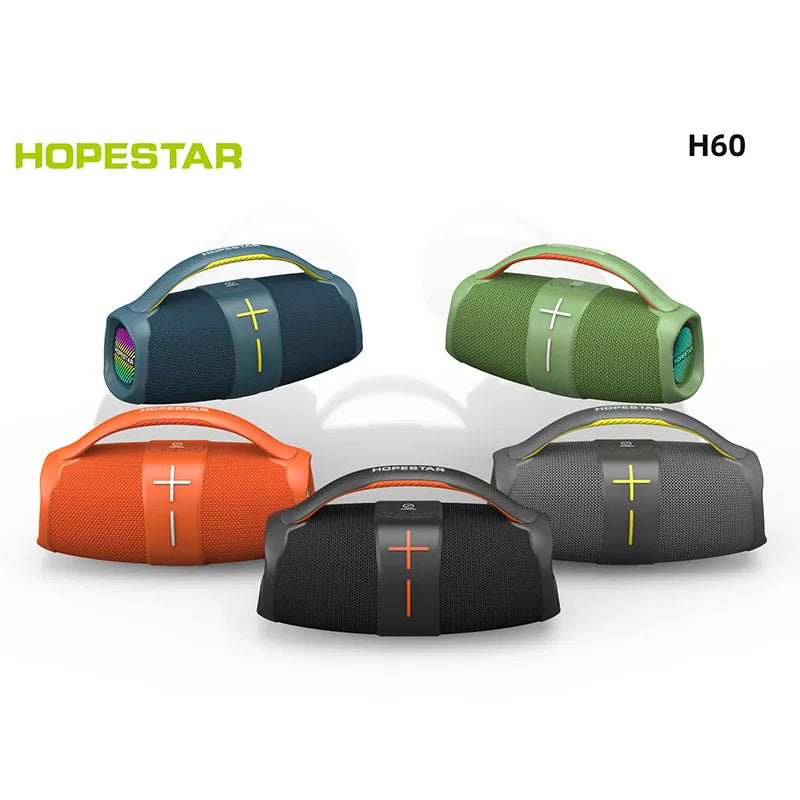 Original HOPESTAR H60 40W High power Boombox Speakers Portable bluetooth super Subwoofer mp3 player powerful column Audio center