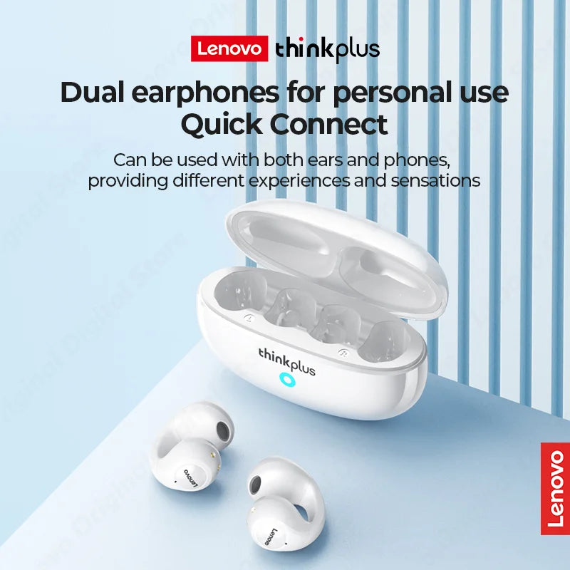 Lenovo XT83 II Wireless Headphones Bluetooth 5.3 Earphones Earclip Design Touch Control Bone Conduction Earbuds Sports Headsets