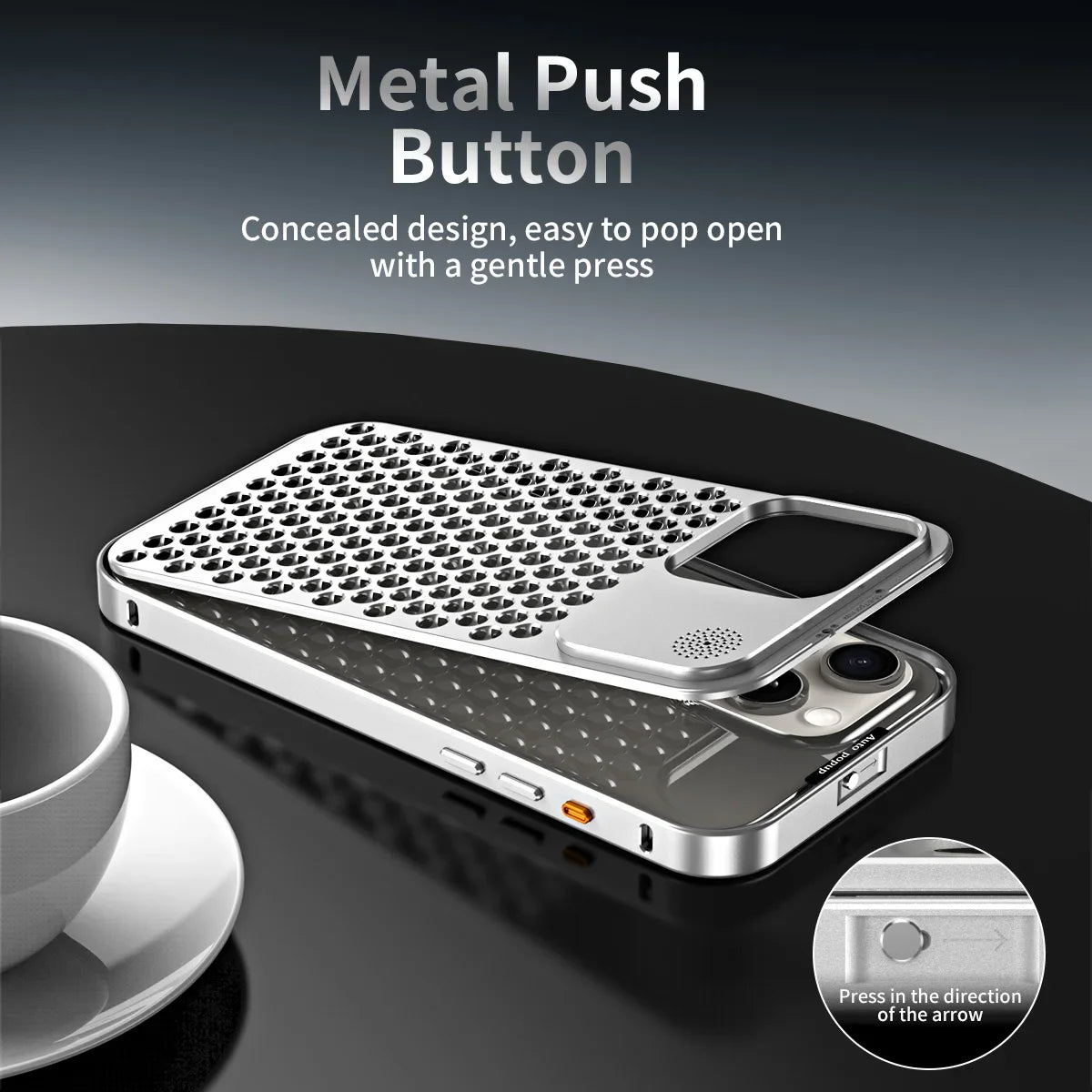 Metal Heat Dissipation Fragrance Phone Case For Iphone 13 12 14 15 Pro Max 15 Plus Aluminum