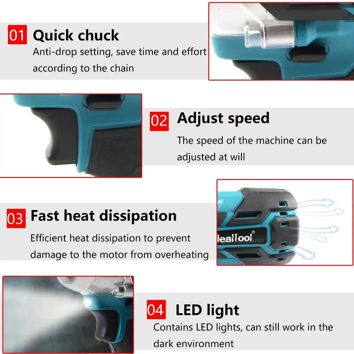 18V Cordless Brushless Electric Wrench Impact Wrench Socket Wrench 350N.m Hand Drill DIY Tool for Makita 18V Battery