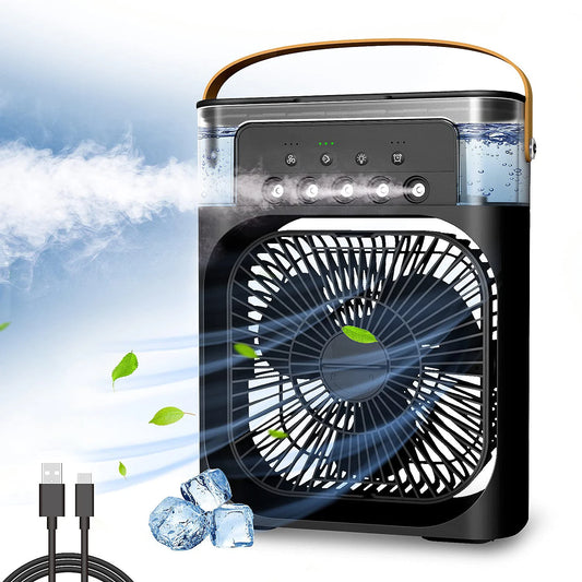 IRALAN Modern Portable Fan Air Conditioners LED Night Light USB Electric