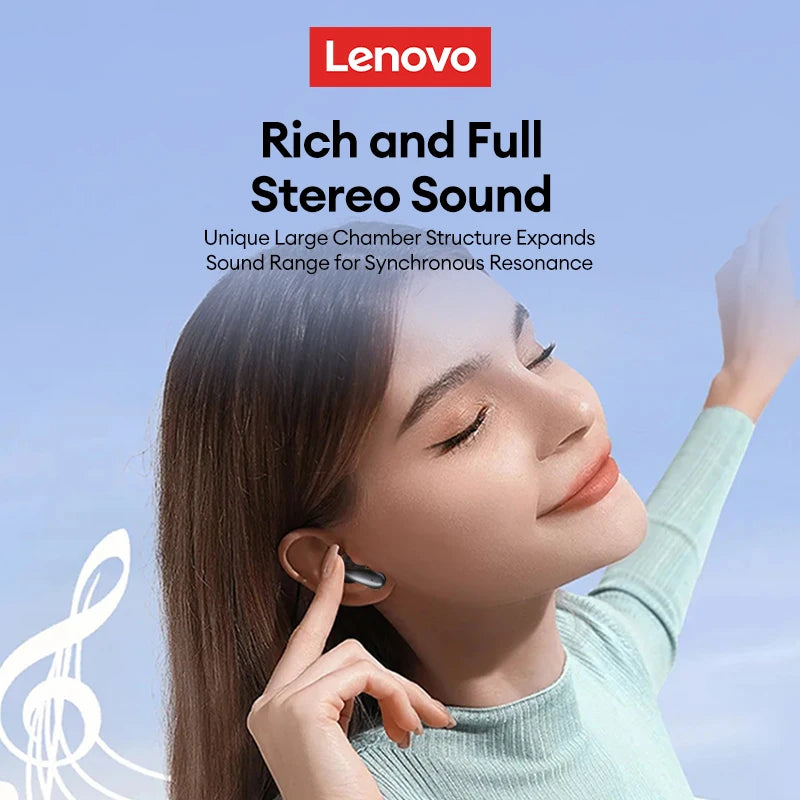 New Choice Lenovo LP48 TWS Wireless Bluetooth 5.4 Earphones Half-In-Ear Music Earbuds Ultra-Long Battery Life Hd Call Headphones