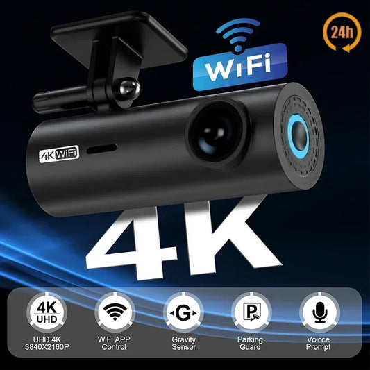 4K Dash Cam for Cars Front and Rear View Camera for Vehicle GPS WIFI Car Dvr Video Recorder 24H Parking Monitor
