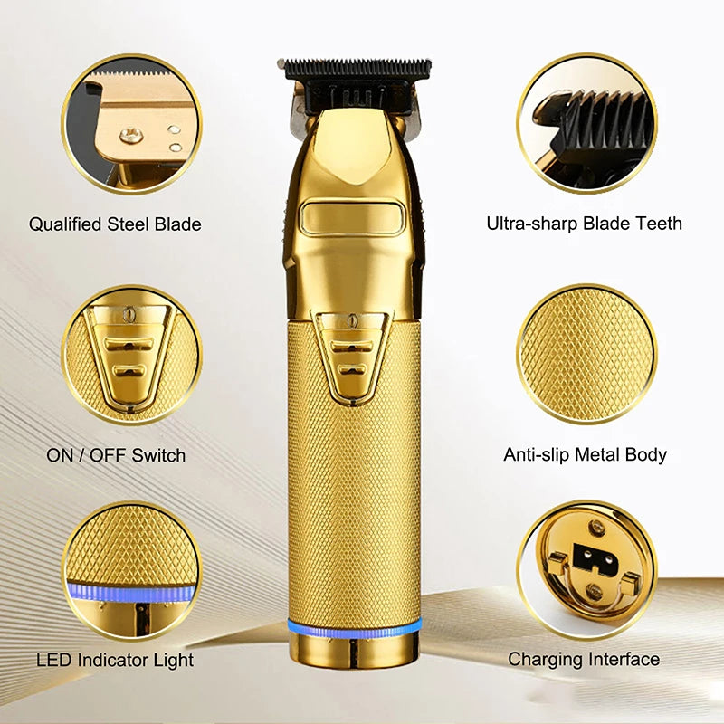 2023 New T9 Hair Clipper PRO Professional Electric Hair Trimmer Barber Shaver Trimmer Beard 0mm Men Hair Cutting Machine for Men