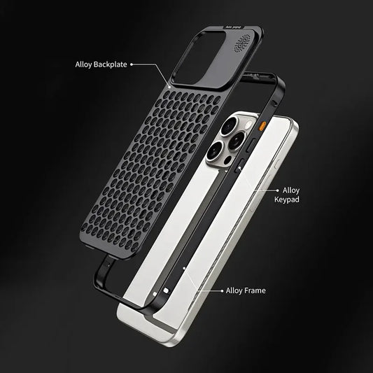 Metal Heat Dissipation Fragrance Phone Case For Iphone 13 12 14 15 Pro Max 15 Plus Aluminum