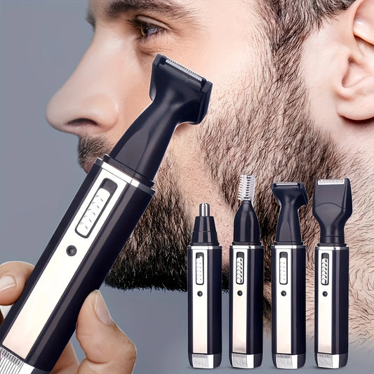 4 In 1 Rechargeable Men's Electric Nose Beard Eyebrows Hair Trimmer Painless Women Trimming Eyebrows